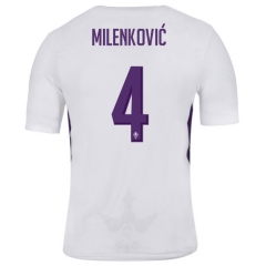 18-19 Fiorentina MILENKOVIC 4 Away Soccer Jersey Shirt