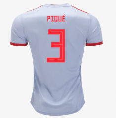 Spain 2018 World Cup Away Gerard Pique Soccer Jersey Shirt