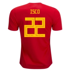 Spain 2018 World Cup Home Isco #22 Soccer Jersey Shirt