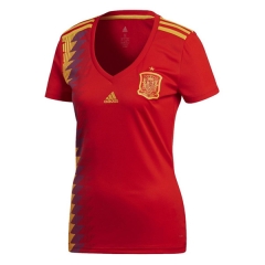 Women Spain 2018 World Cup Home Soccer Jersey Shirt