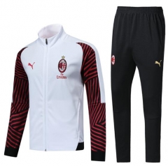 18-19 AC Milan White Training Suit (Jacket+Trouser)
