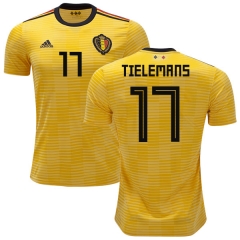 Belgium 2018 World Cup Away YOURI TIELEMANS 17 Soccer Jersey Shirt