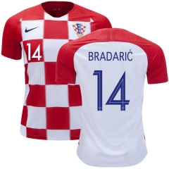 Croatia 2018 World Cup Home FILIP BRADARIC 14 Soccer Jersey Shirt