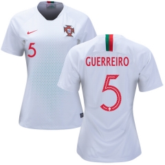 Women Portugal 2018 World Cup RAPHAEL GUERREIRO 5 Away Soccer Jersey Shirt
