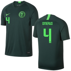 Nigeria Fifa World Cup 2018 Away Kenneth Omeruo 4 Soccer Jersey Shirt