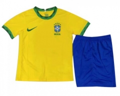 Children 2020 Brazil Home Soccer Kits