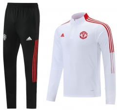 21-22 Manchester United White Training Top and Pants