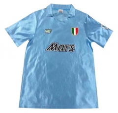 Retro 90-91 Napoli Blue Home Soccer Jersey Shirt