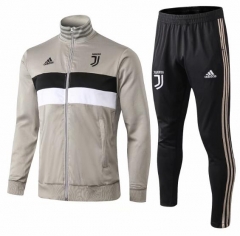 18-19 Juventus High Neck Apricot Training Suit (Jacket+Trouser)