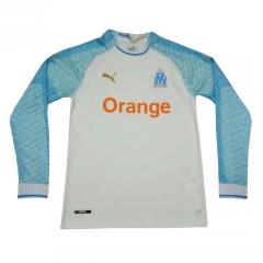 18-19 Olympique de Marseille Home Long Sleeve Soccer Jersey Shirt