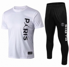 18-19 PSG White T-Shirt + Pants Training Suit