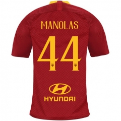 18-19 AS Roma MANOLAS 44 Home Soccer Jersey Shirt