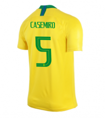 Brazil 2018 World Cup Home Casemiro Soccer Jersey Shirt
