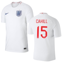 England 2018 FIFA World Cup GARY CAHILL 15 Home Soccer Jersey Shirt