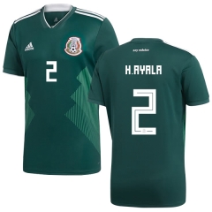 Mexico 2018 World Cup Home HUGO AYALA 2 Soccer Jersey Shirt