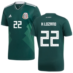 Mexico 2018 World Cup Home HIRVING LOZANO 22 Soccer Jersey Shirt