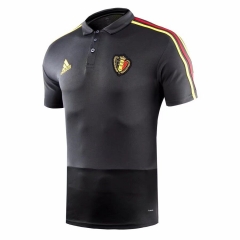 Belgium 2018 World Cup Black Polo Shirt