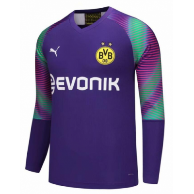 Long Sleeve 19-20 Borussia Dortmund Purple Goalkeeper Soccer Jersey Shirt