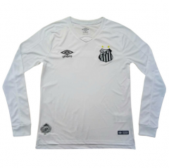 19-20 Santos FC Long Sleeve Home Soccer Jersey Shirt