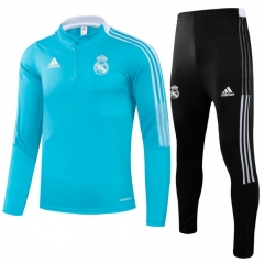 21-22 Real Madrid Blue Training Top and Pants