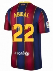ABIDAL 22 Barcelona 20-21 Home Soccer Jersey Shirt