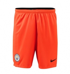 18-19 Manchester City Orange Home Goalkeeper Shorts
