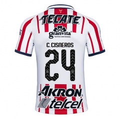 18-19 Deportivo Guadalajara Chivas C Cisneros 24 Home Soccer Jersey Shirt