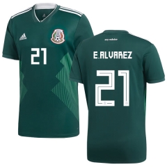 Mexico 2018 World Cup Home EDSON ALVAREZ 21 Soccer Jersey Shirt