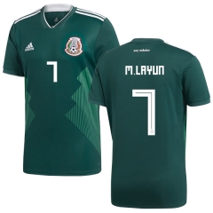 Mexico 2018 World Cup Home MIGUEL LAYUN 7 Soccer Jersey Shirt