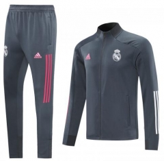 20-21 Real Madrid Grey Training Jacket and Pants