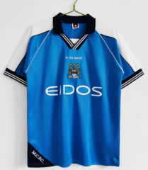 Retro 99-01 Manchester City Home Soccer Jersey Shirt