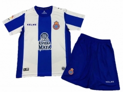 18-19 RCD Espanyol Home Children Soccer Jersey Kit Shirt + Shorts