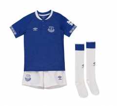 18-19 Everton Home Children Soccer Whole Kit Shirt + Shorts + Socks
