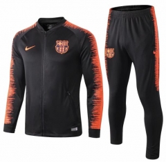 18-19 Barcelona Black Stripe Training Suit (Jacket+Trouser)