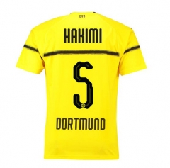 18-19 Borussia Dortmund Hakimi 5 Cup Home Soccer Jersey Shirt