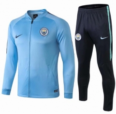 18-19 Manchester City Light Blue Training Suit (Jacket+Trouser)