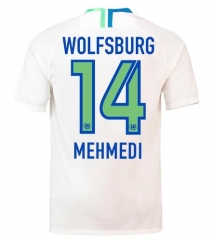 18-19 VfL Wolfsburg MEHMEDI 14 Away Soccer Jersey Shirt