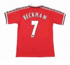 Manchester United 1998-1999 Home #7 Beckham Retro Soccer Jersey Shirt