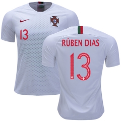 Portugal 2018 World Cup RUBEN DIAS 13 Away Soccer Jersey Shirt