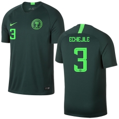 Nigeria Fifa World Cup 2018 Away Elderson Echiejile 3 Soccer Jersey Shirt