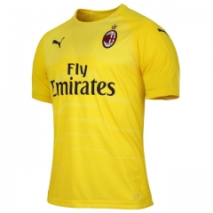 18-19 AC Milan Yellow Goalkeeper Soccer Jersey Shirt