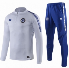 Chelsea 2019/2020 White Training Suit (Sweatshirt+Trouser)
