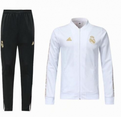 19-20 Real Madrid Training Kits White Jacket + Pants