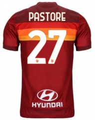 PASTORE #27 20-21 AS Roma Home Soccer Jersey Shirt