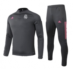 20-21 Real Madrid Grey Training Top and Pants