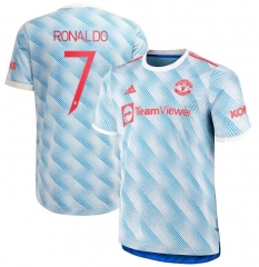 Ronaldo #7 UCL Player Version 21-22 Manchester United Away Soccer Jersey Shirt