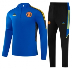 21-22 Manchester United Blue Training Top and Pants