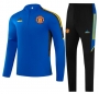 21-22 Manchester United Blue Training Top and Pants
