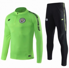 Manchester City 2019/2020 Green Training Suit (Sweatshirt+Trouser)