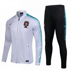 Portugal 2018 FIFA World Cup White Training Suit (Jacket+Trouser)